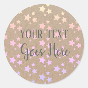 Handmade Product Vintage Stars Craft Ombre Rainbow Classic Round Sticker