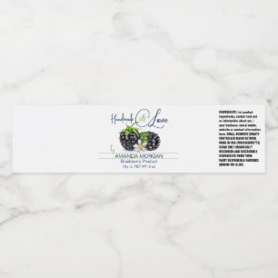 Handmade Product Wrap Around Label Blackberry