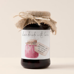 Handmade Raspberry Jam Label Name