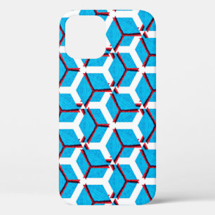 handmade raster seamless ethnic pattern with fabri iPhone 12 case