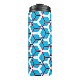 handmade raster seamless ethnic pattern with fabri thermal tumbler