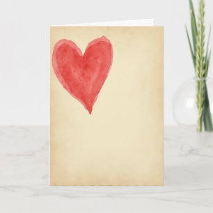 Handmade Red Heart Card