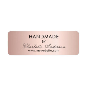 Handmade rose  gold made by name label 