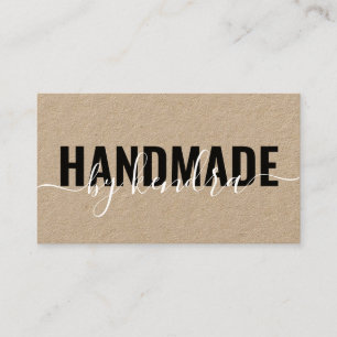 Handmade Rustic Elegant Kraft Business Card