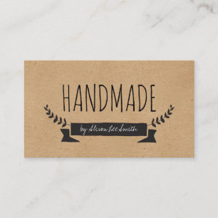 Handmade Rustic Kraft Business Card