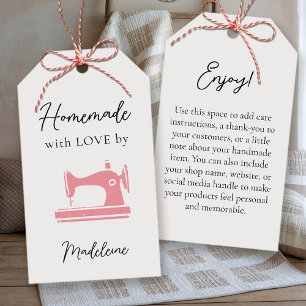 Handmade Sewing Artisan Crafter Quilter Pink Label