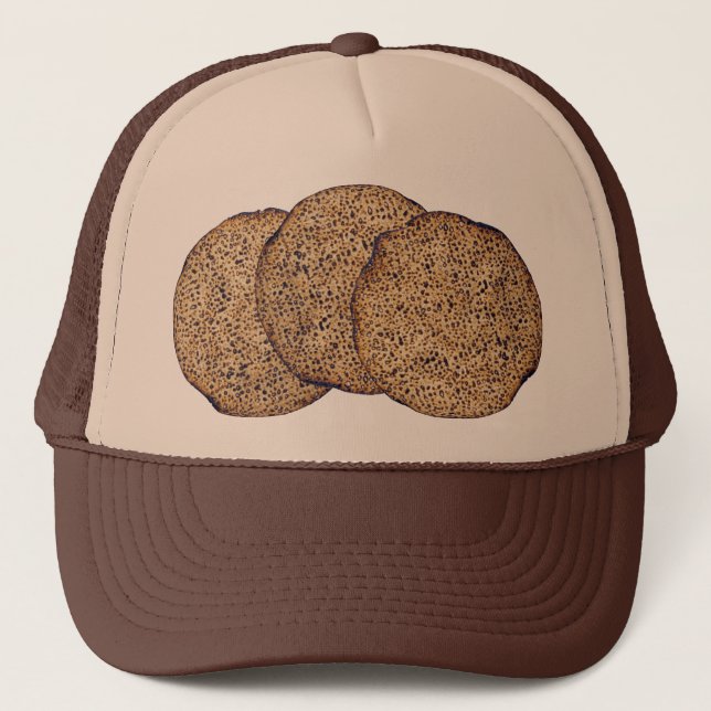 Handmade Shemurah Matzah Trucker Hat (Front)