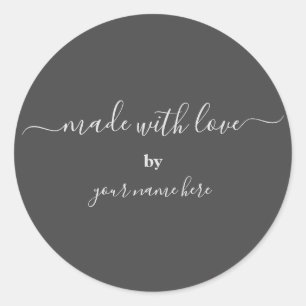 Handmade Simple Elegant Packaging Classic Round Classic Round Sticker