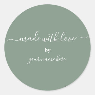 Handmade Simple Elegant Packaging Classic Round Sticker