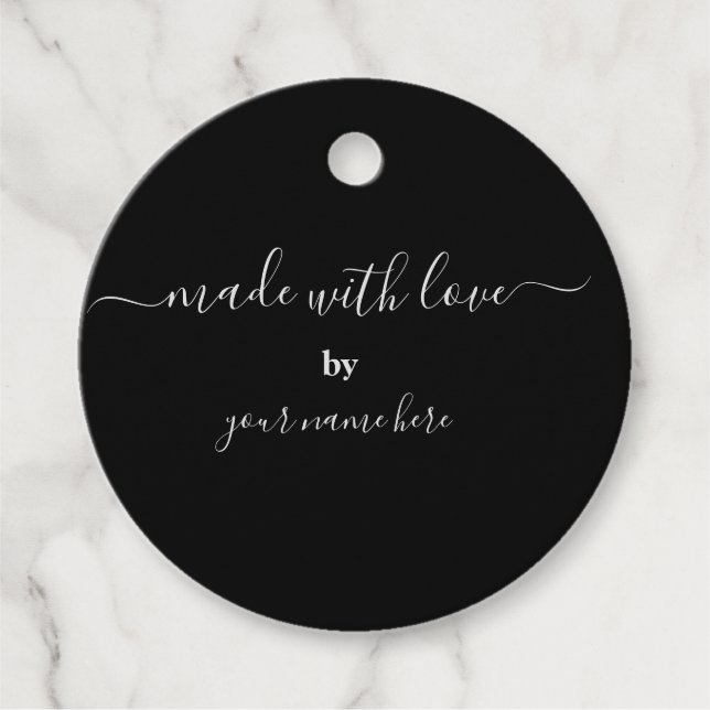 Handmade Simple Elegant Packaging Favour Tags (Front)