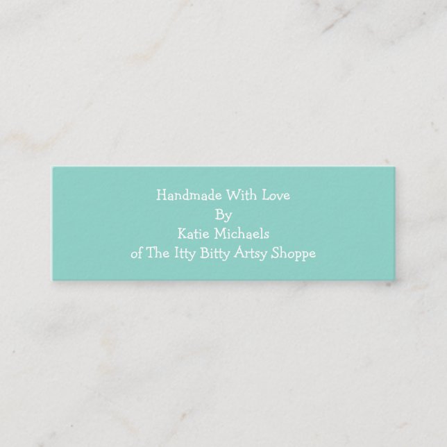 Handmade Small Business  Calling Card (Front)
