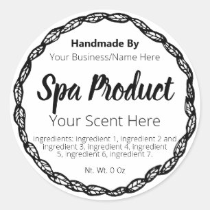 Handmade Small Business Spa Product Classic Round Sticker