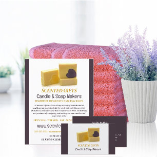 Handmade Soap, Candle & Soap Maker Business Card