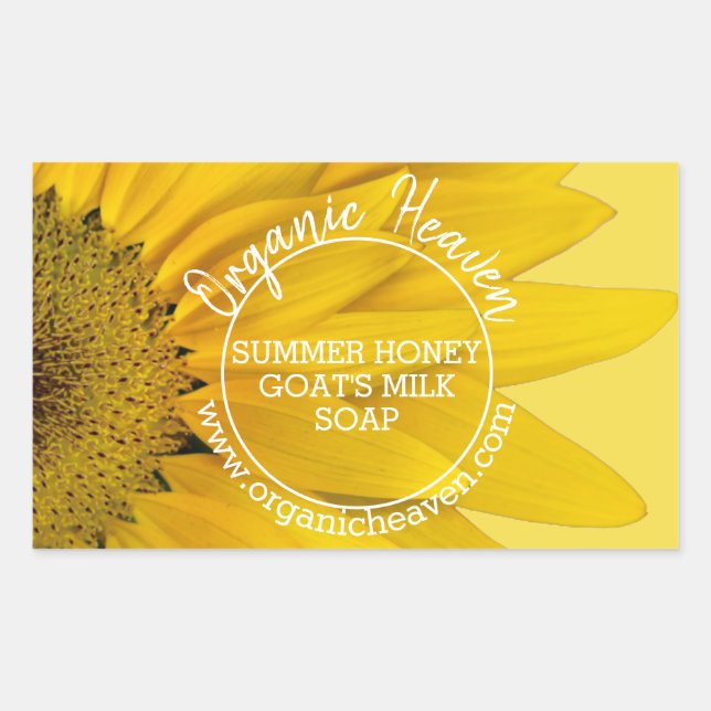 Handmade Soap Country Sunflower Product Label (Front)