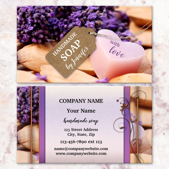 Handmade Soap Lavender Business Card (Creator Uploaded)
