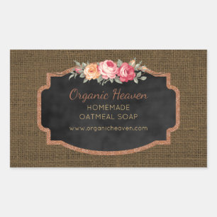 Handmade Soap Rustic Burlap Vintage Product Label