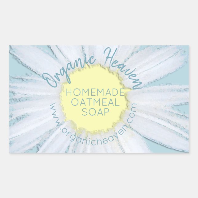 Handmade Soap Rustic Country Daisy Product Label (Front)