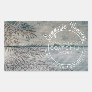 Handmade Soap Rustic Pine Wood Product Label
