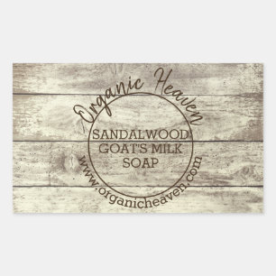 Handmade Soap Rustic Wood Country Product Label