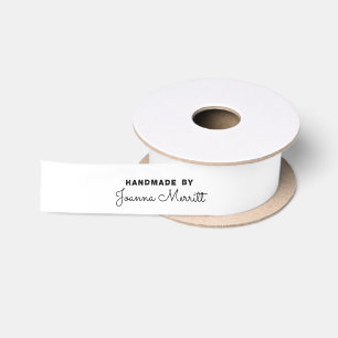 Handmade Stitched Name Ribbon Labels Satin Ribbon