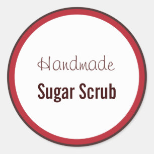 Handmade Sugar Scrub Classic Round Sticker