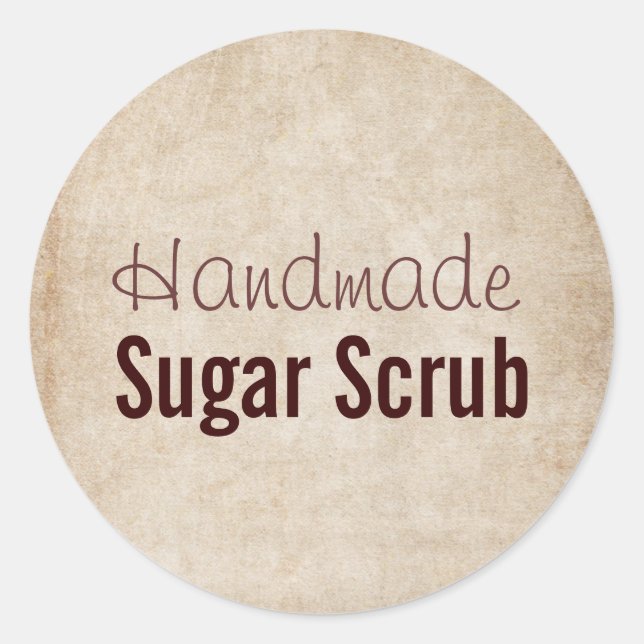 Handmade Sugar Scrub Classic Round Sticker (Front)