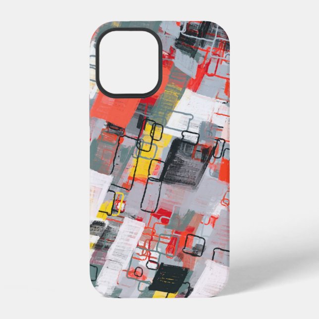 Handmade surreal abstract pattern. Modern artistic iPhone Case (Back)