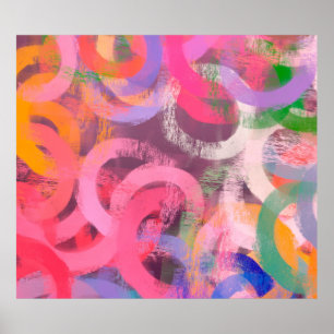 Handmade surreal abstract pattern. Modern artistic Poster