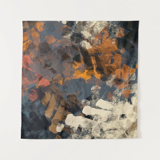 Handmade surreal abstract pattern. Modern artistic Tapestry (Front)