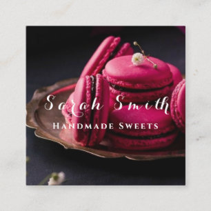Handmade Sweets Cake Chocolate Dessert Bakery Square Business Card
