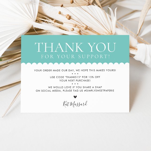 HANDMADE THANK YOU professional pretty mint green (Creator Uploaded)