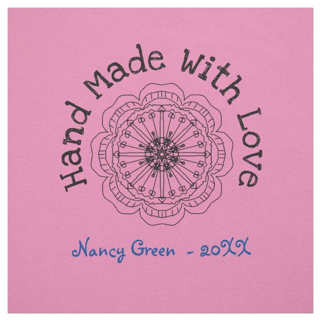 Handmade Uncut Personalized Quilt Sewing Labels  Fabric (Swatch)