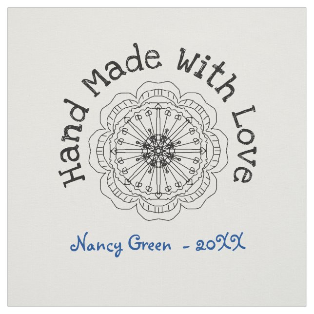 Handmade Uncut Personalized Quilt Sewing Labels Fabric (Swatch)