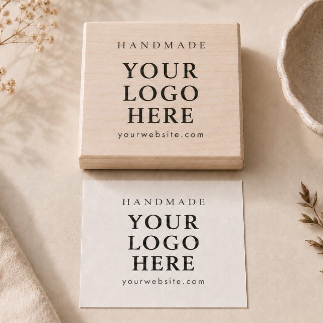 Handmade Website Business Logo Rubber Stamp (Creator Uploaded)