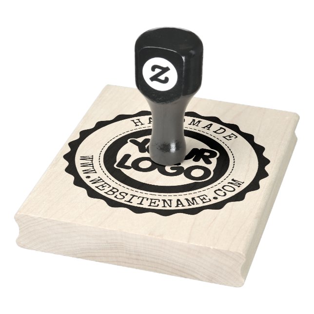 Handmade Website Your Business Logo Custom Rubber Stamp (Stamp)