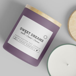 Handmade White Candle Product Label Stickers