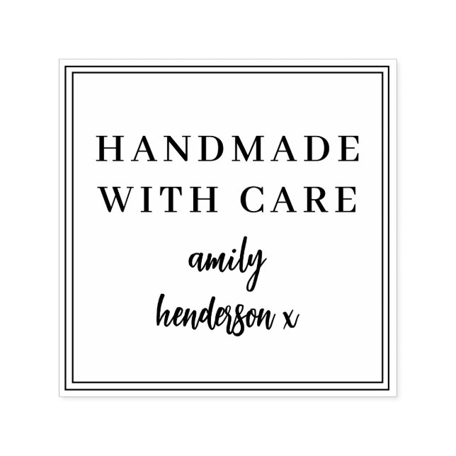 Handmade with Care | Modern Minimal Stylish Design Self-inking Stamp (Design)