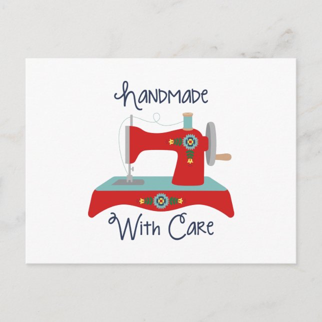Handmade With Care Postcard (Front)