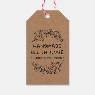 Handmade With Love  Botanical Gift Tags