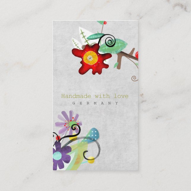 Handmade with Love Business Card (Back)