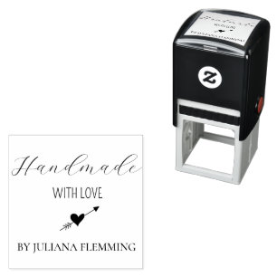 Handmade with Love Business Personalized Self-inking Stamp