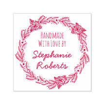 Handmade With Love by Custom Name Crafts Label