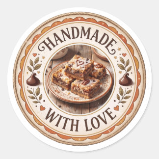 Handmade with Love | Chocolate Coconut Magic Bars Classic Round Sticker
