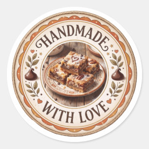 Handmade with Love Chocolate Coconut Magic Bars Classic Round Sticker