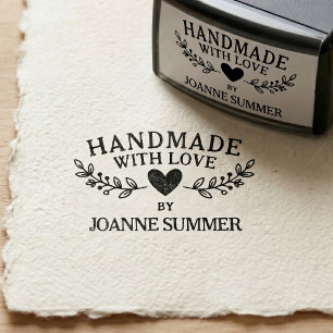 Handmade With Love Custom Small Business Packaging Self-inking Stamp