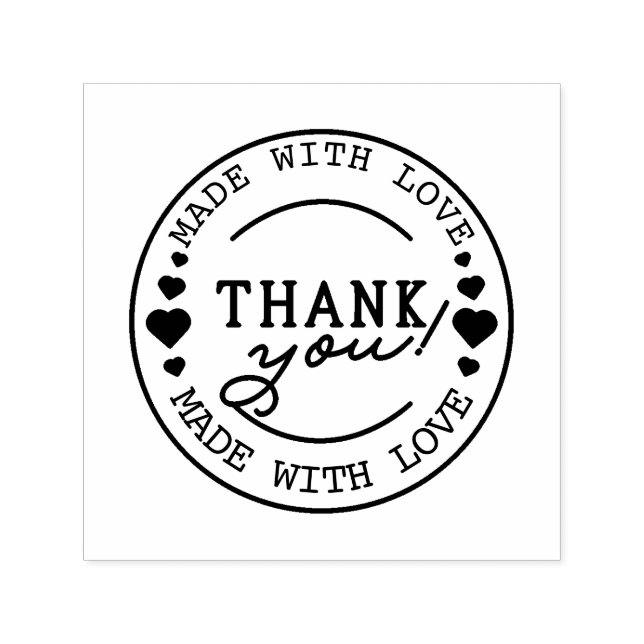 Handmade With Love – Custom Thank You  Self-inking Stamp (Design)