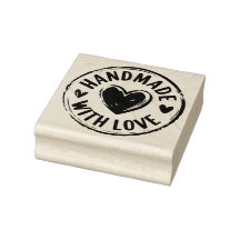 Handmade with Love Cute Heart Stamp