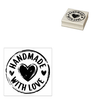 Handmade with Love Cute Heart Stamp