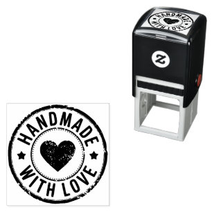 Handmade With Love Distressed Self Inking Stamp