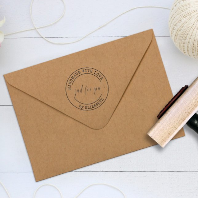 Handmade With Love Elegant Script Product Stamp (Creator Uploaded)